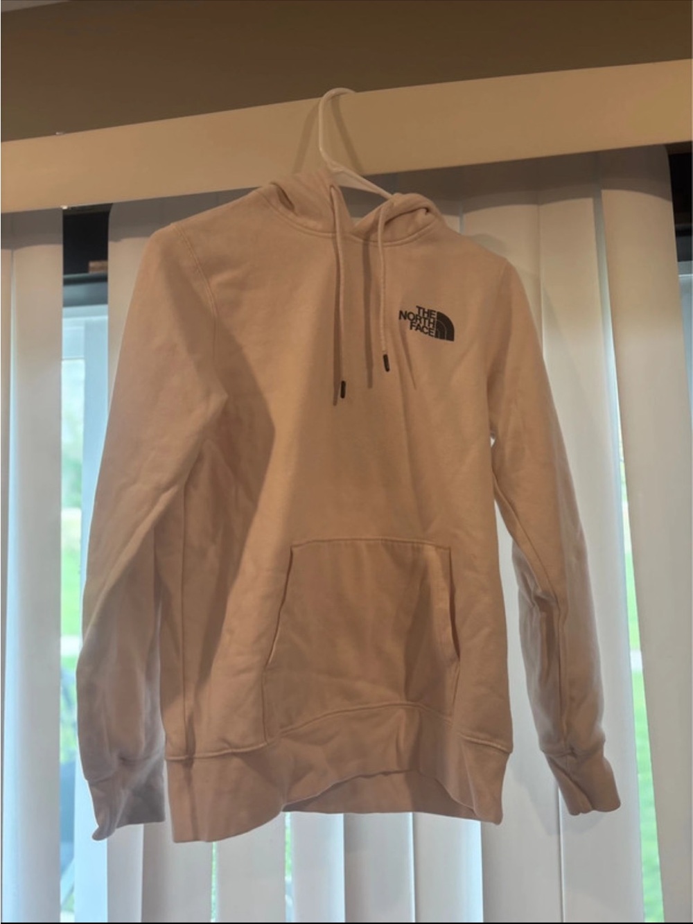 The North Face Light Pink Pullover Hoodie with Black Logo